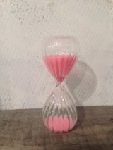 画像: 自立砂時計（スジガラス）ピンク
